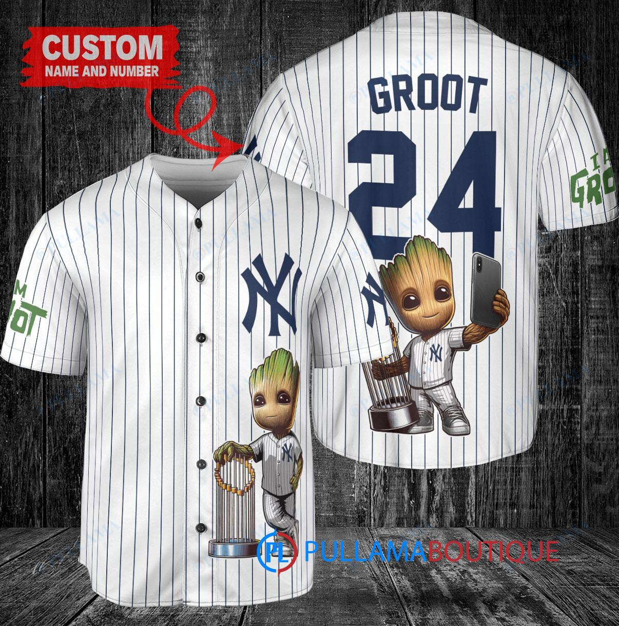 Dodgers x Baby Groot Marvel Guardians Of The Galaxy Baseball Jersey White