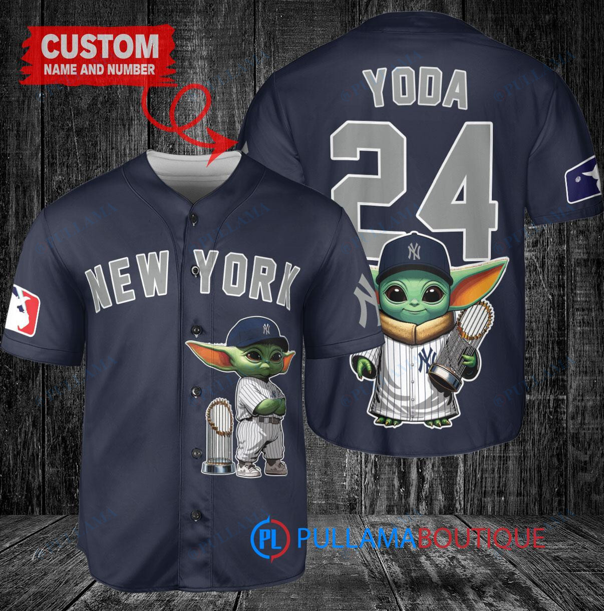 San Diego Padres x Baby Yoda Star Wars The Mandalorian with Trophy Custom Baseball Jersey Brown