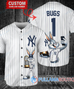 New York Yankees x Bugs Bunny with Trophy Baseball Jersey White