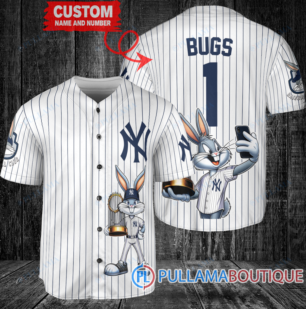 Minnesota Twins x Bugs Bunny with Trophy Baseball Jersey Gray Road