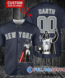 New York Yankees x Darth Vader Star Wars with Trophy Baseball Jersey Navy