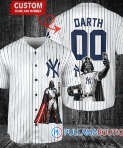 New York Yankees x Darth Vader Star Wars with Trophy Baseball Jersey White