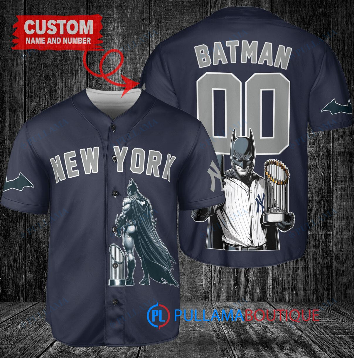 San Diego Padres x DC Comics Batman The Dark Knight with Trophy Custom Baseball Jersey White City Connect