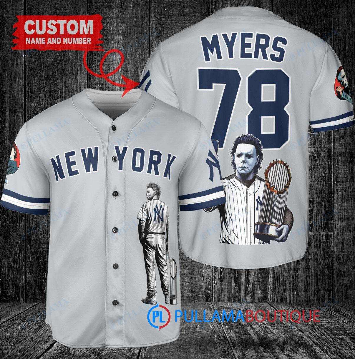 Cincinnati Reds x Halloween Michael Myers with Trophy Custom Baseball Jersey Black 2023 City Connect