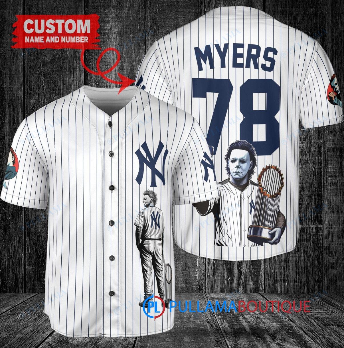 Cleveland Guardians x Halloween Michael Myers with Trophy Custom Baseball Jersey Red