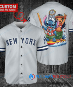 New York Yankees x Lilo & Stitch with Trophy Baseball Jersey Gray