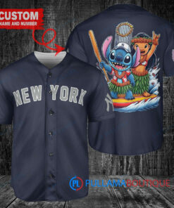 New York Yankees x Lilo & Stitch with Trophy Baseball Jersey Navy