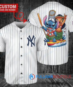 New York Yankees x Lilo & Stitch with Trophy Baseball Jersey White