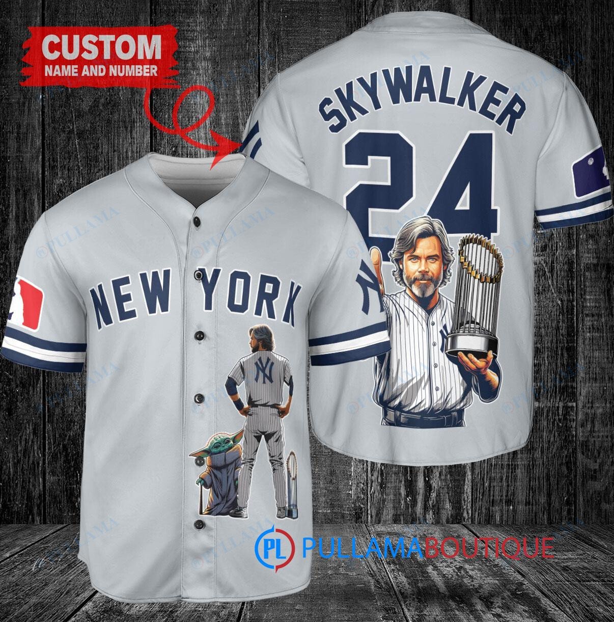 San Diego Padres x Luke Skywalker Star Wars with Trophy Custom Baseball Jersey Brown