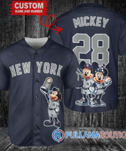 New York Yankees x Mickey and Minnie with Trophy Baseball Jersey Navy