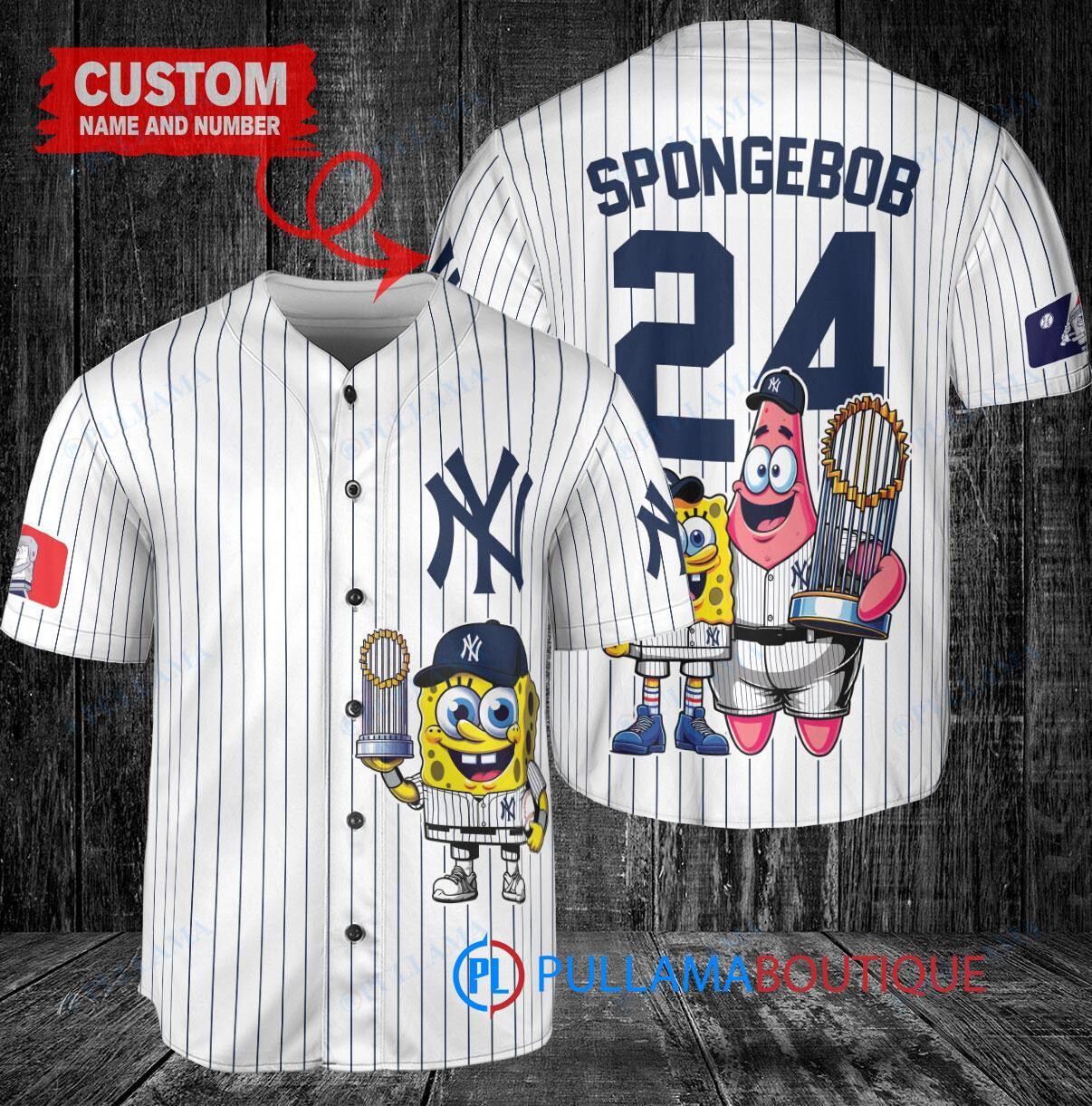 Los Angeles Dodgers x SpongeBob SquarePants with Trophy Custom Baseball Jersey Royal City Connect