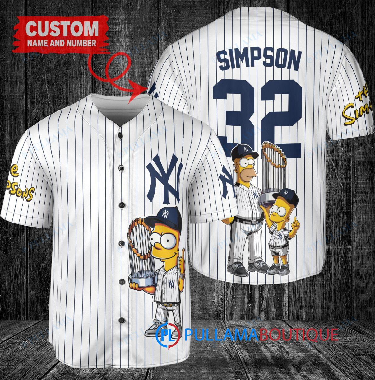 Los Angeles Dodgers x The Simpsons Bart Simpson, Homer Simpson, Lisa Simpson with Trophy Custom Baseball Jersey Gray