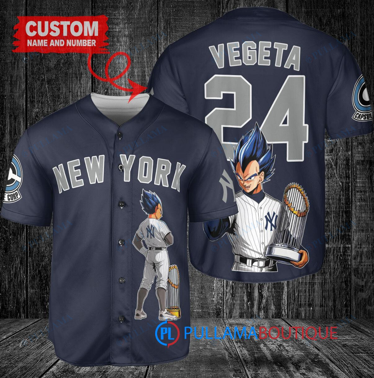 Pittsburgh Pirates x Vegeta Super Saiyan Dragon Ball Z with Trophy Custom Baseball Jersey White