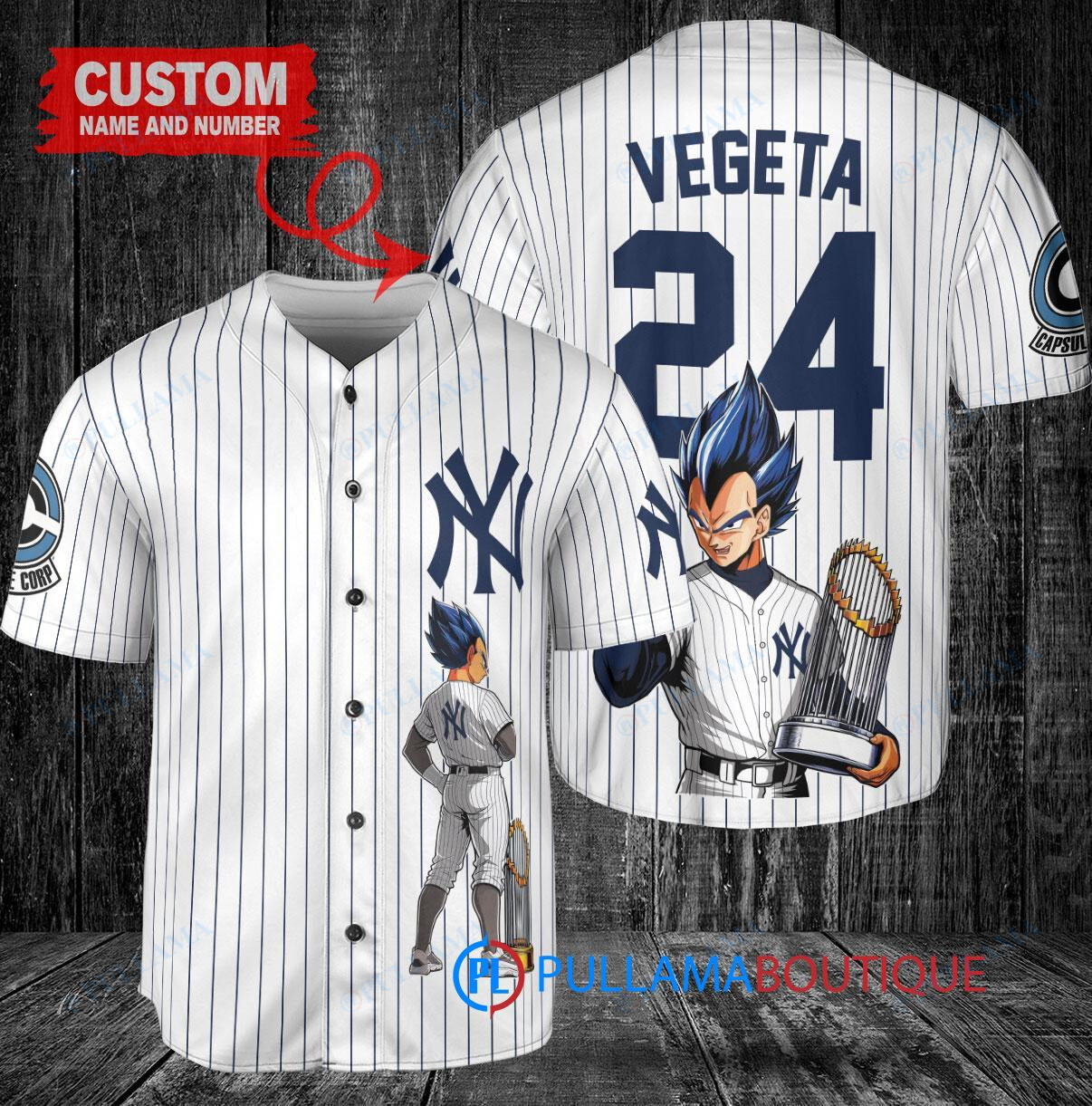 Texas Rangers x Vegeta Super Saiyan Dragon Ball Z with Trophy Custom Baseball Jersey Cream