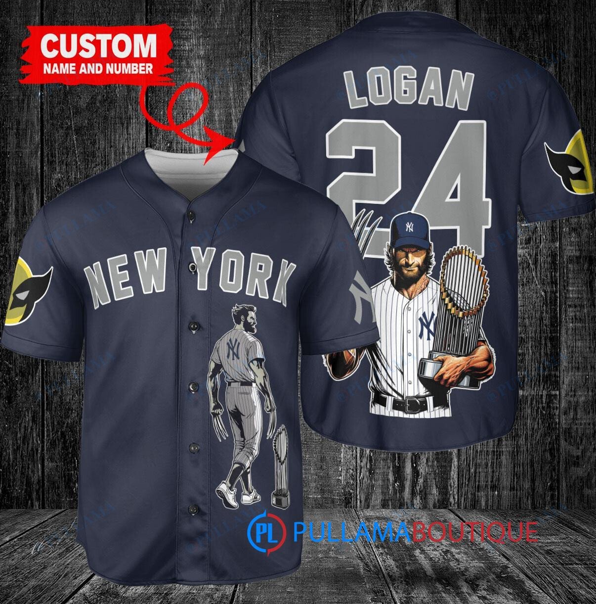 Milwaukee Brewers x Wolverine Logan with Trophy Custom Baseball Jersey White