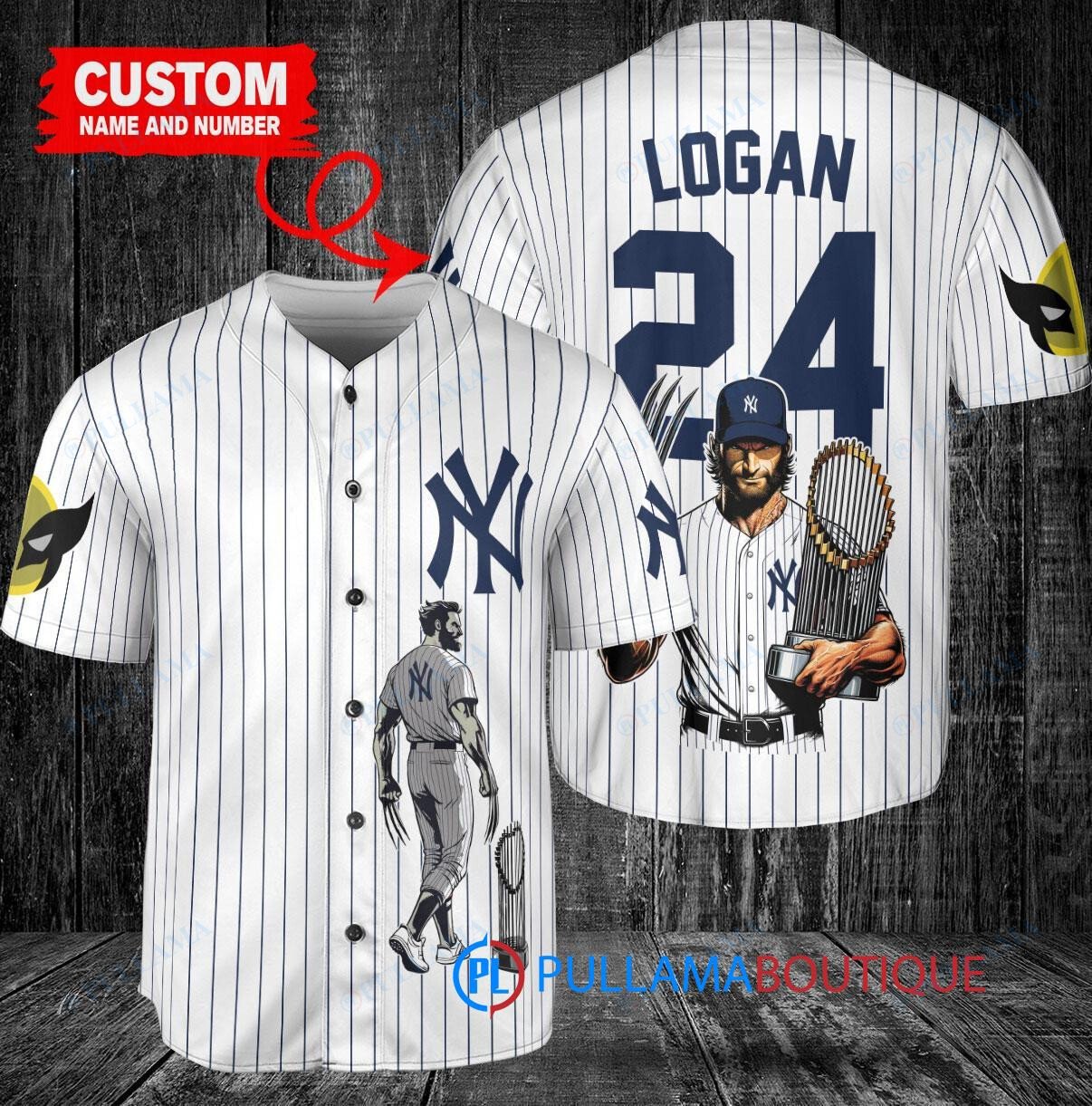 Philadelphia Phillies x Wolverine Logan with Trophy Custom Baseball Jersey Red