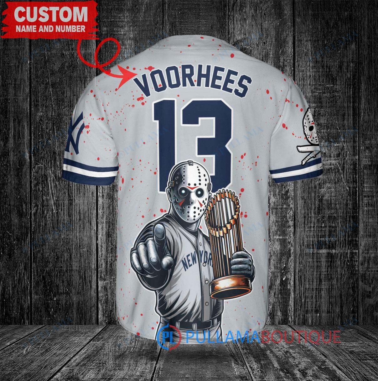 Baltimore Orioles x Friday the 13th Jason Voorhees Halloween with World Series Trophy Custom Baseball Jersey Orange