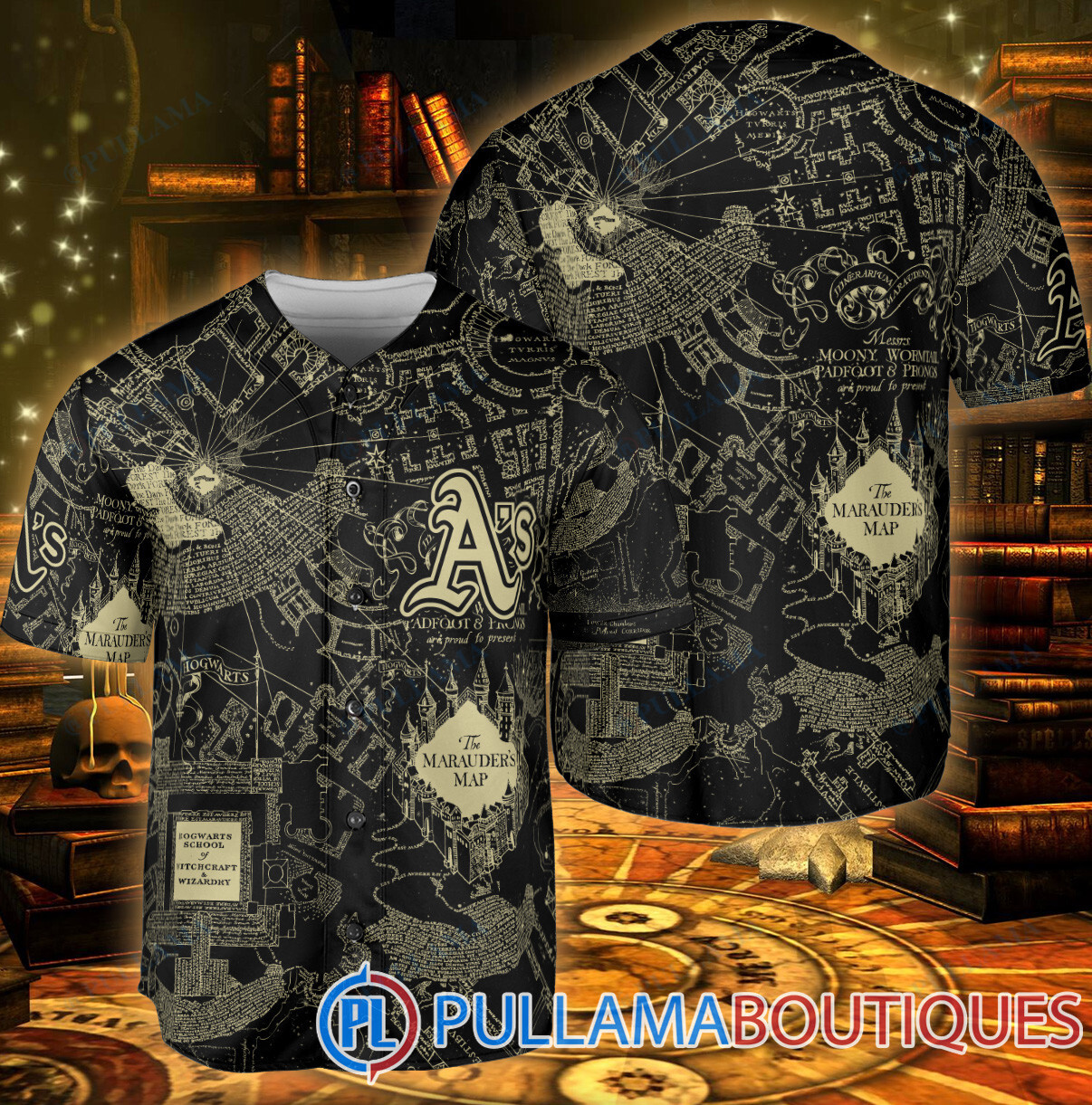 Kansas City Royals Harry Potter The Marauders Map Baseball Jersey Black