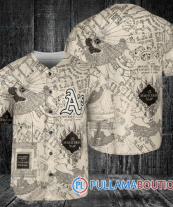 Oakland Athletics Harry Potter The Marauders Map Baseball Jersey