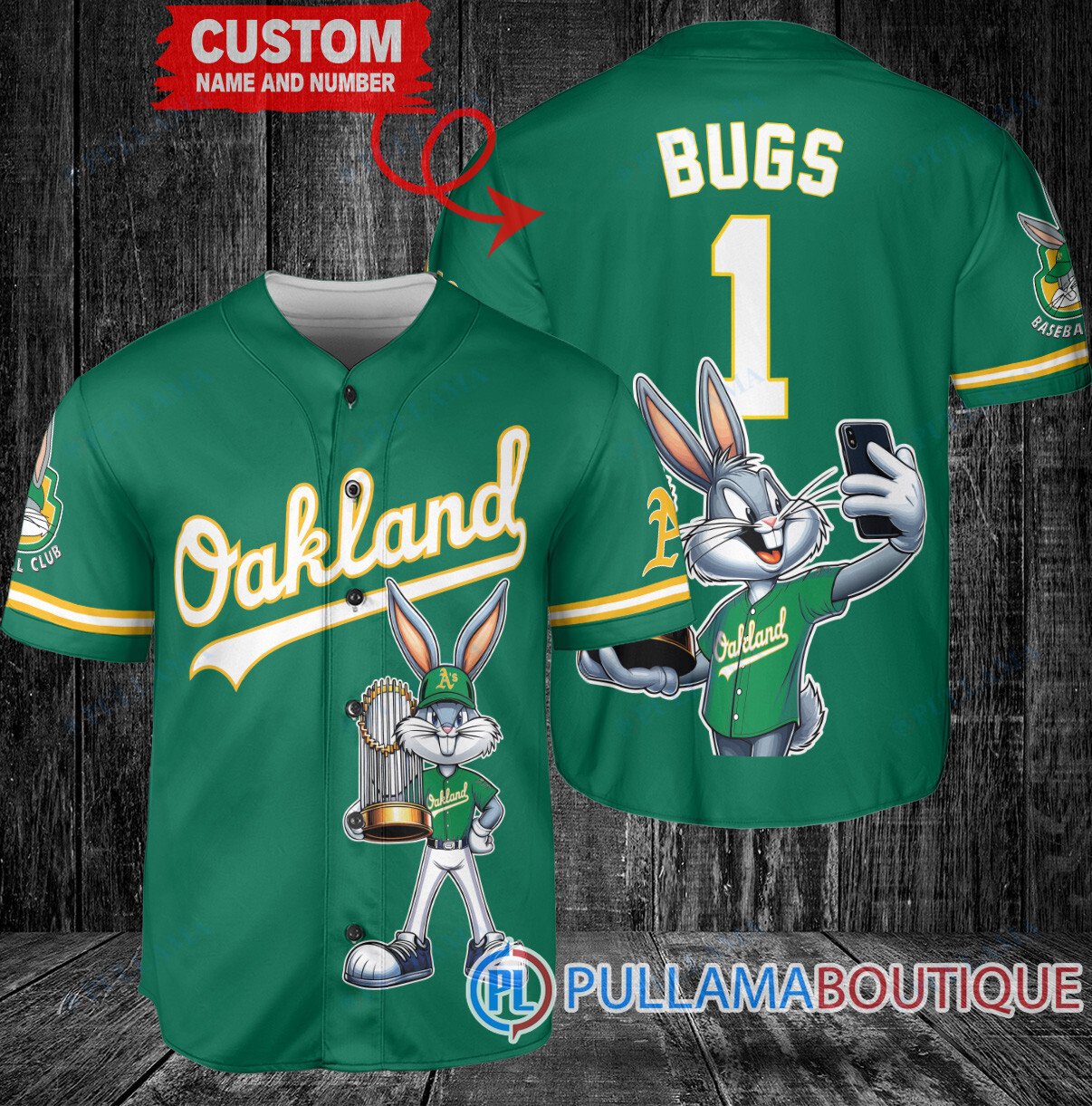 St. Louis Cardinals x Bugs Bunny with Trophy Baseball Jersey Cream