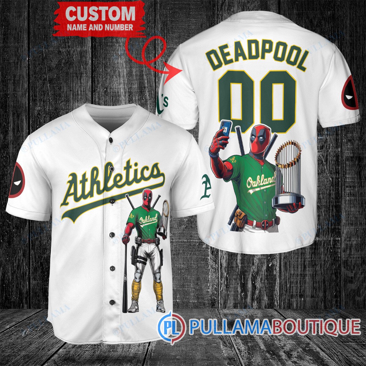 Seattle Mariners x Deadpool with Trophy Baseball Jersey Aqua