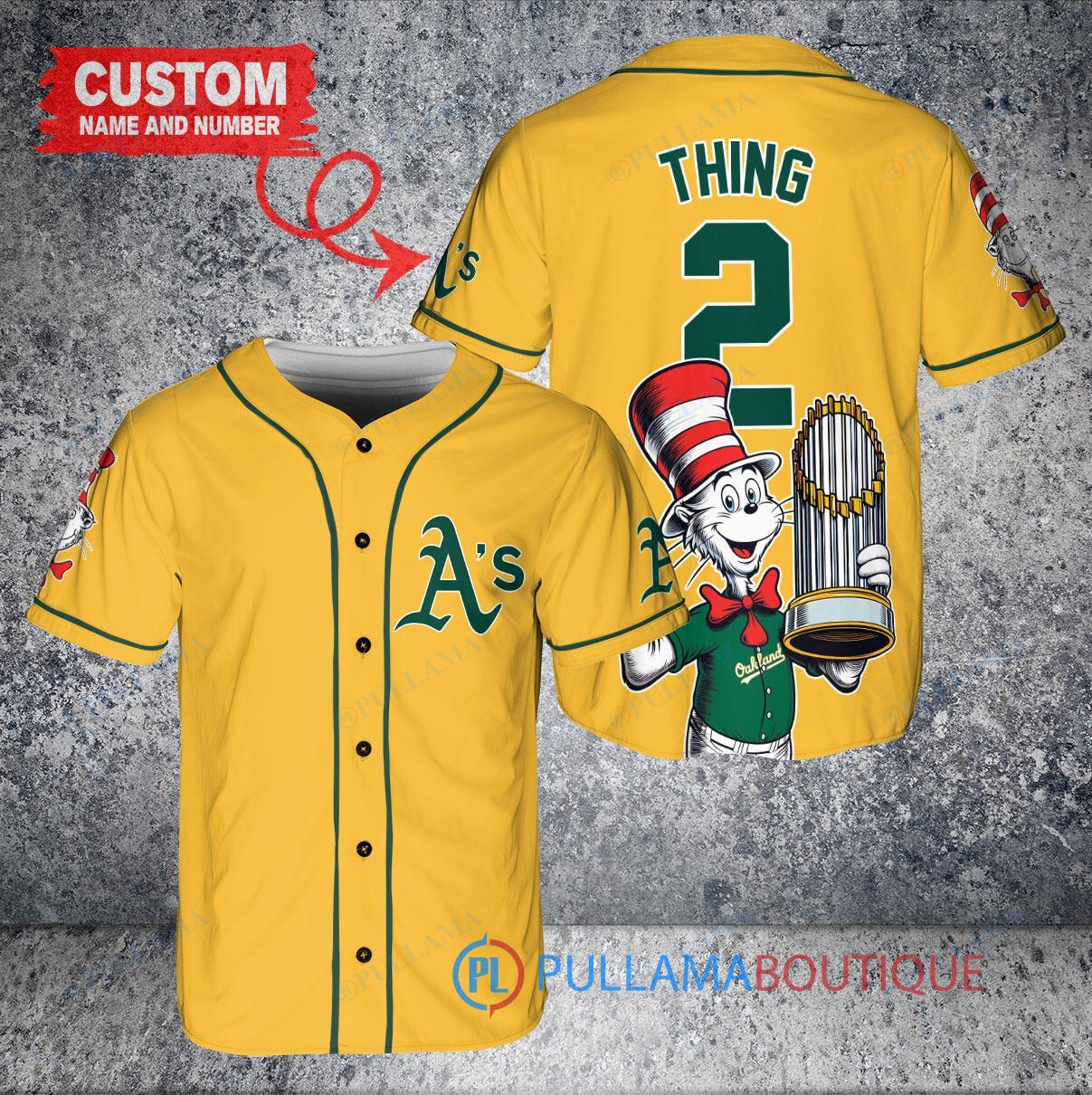 Boston Red Sox x Dr Seuss with World Series Trophy Custom Baseball Jersey White