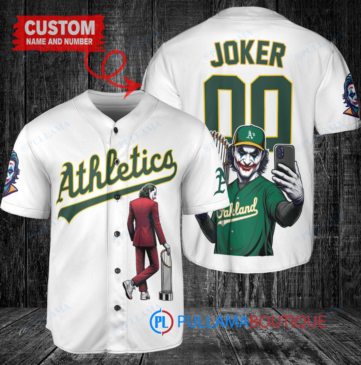 Chicago Cubs x Joker DC Comics with Trophy Custom Baseball Jersey Navy