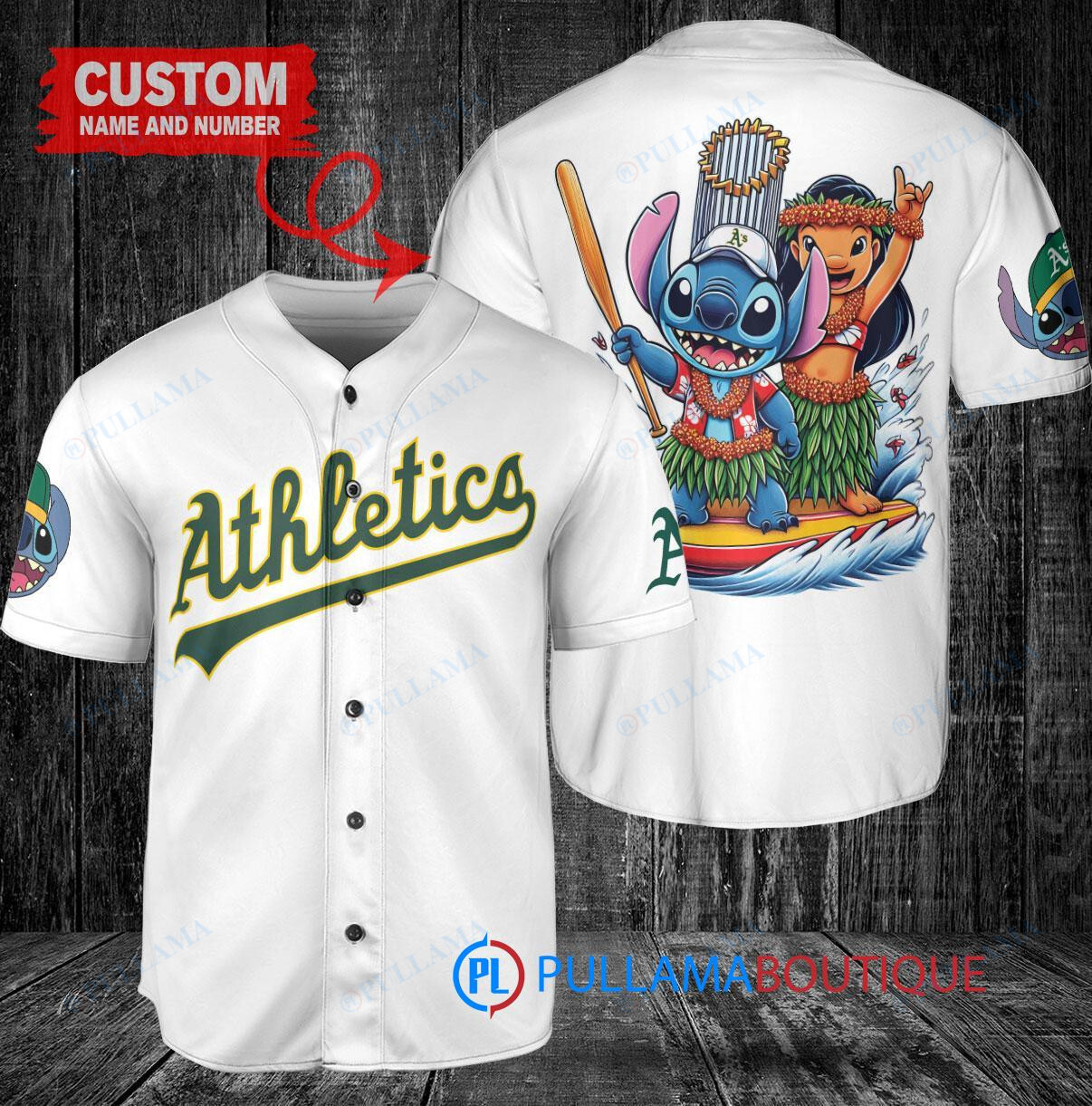 Los Angeles Angels x Lilo & Stitch with Trophy Baseball Jersey Red