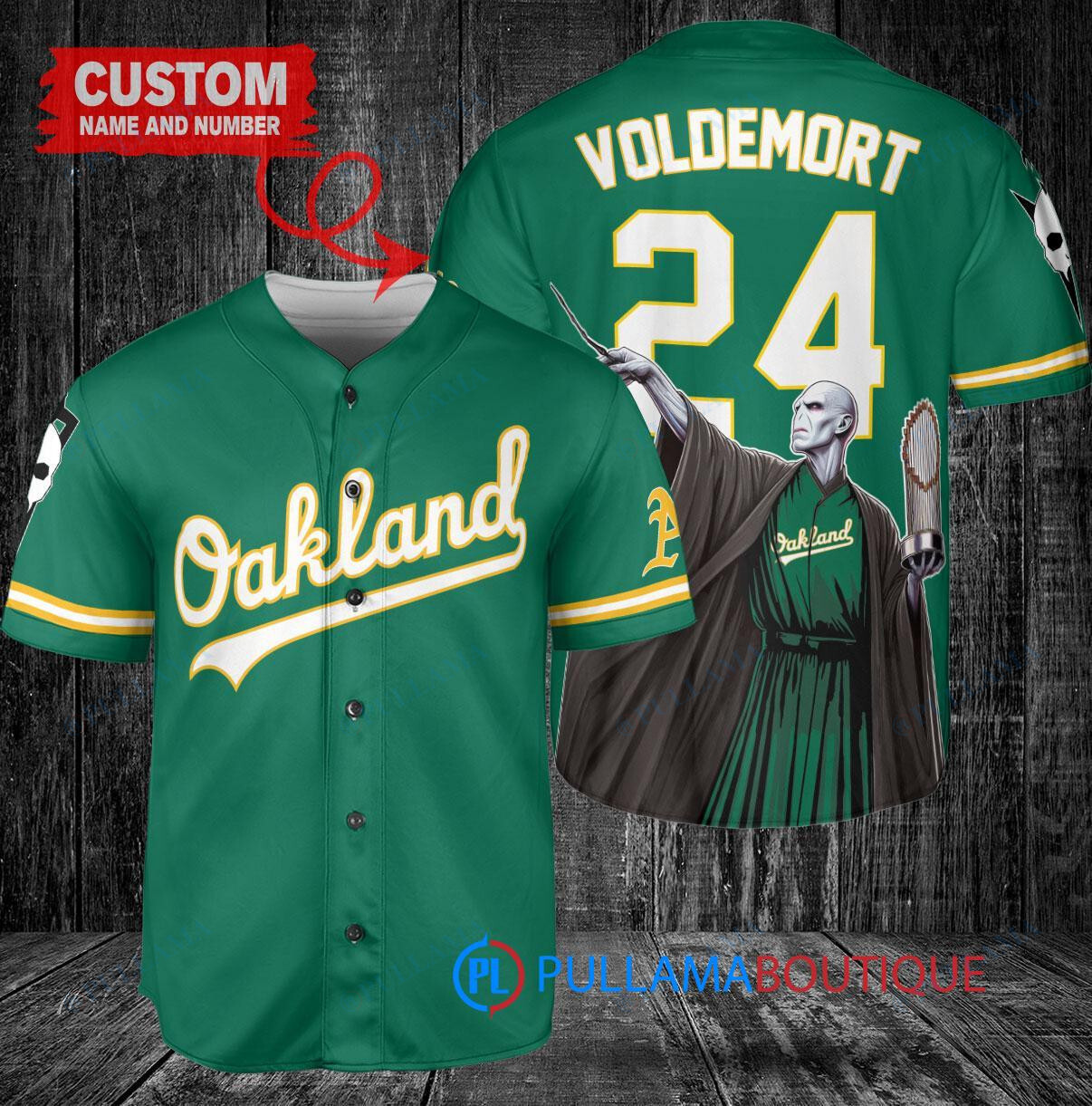 Los Angeles Dodgers x Lord Voldemort Harry Potter with Trophy Custom Baseball Jersey White