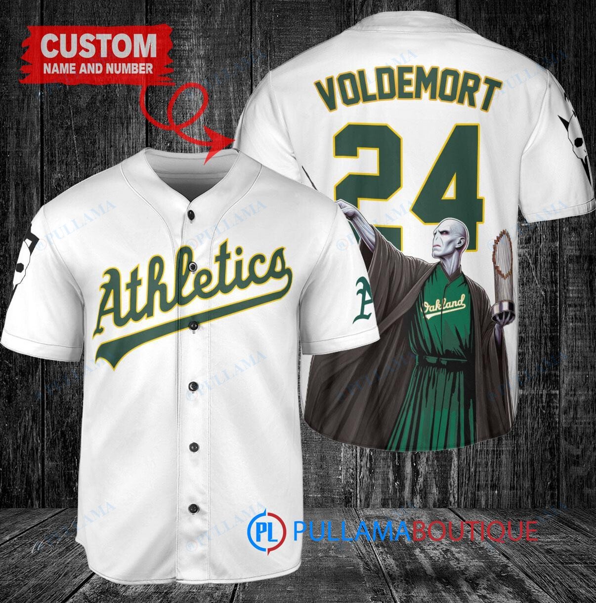 San Francisco Giants x Lord Voldemort Harry Potter with Trophy Custom Baseball Jersey White City Connect