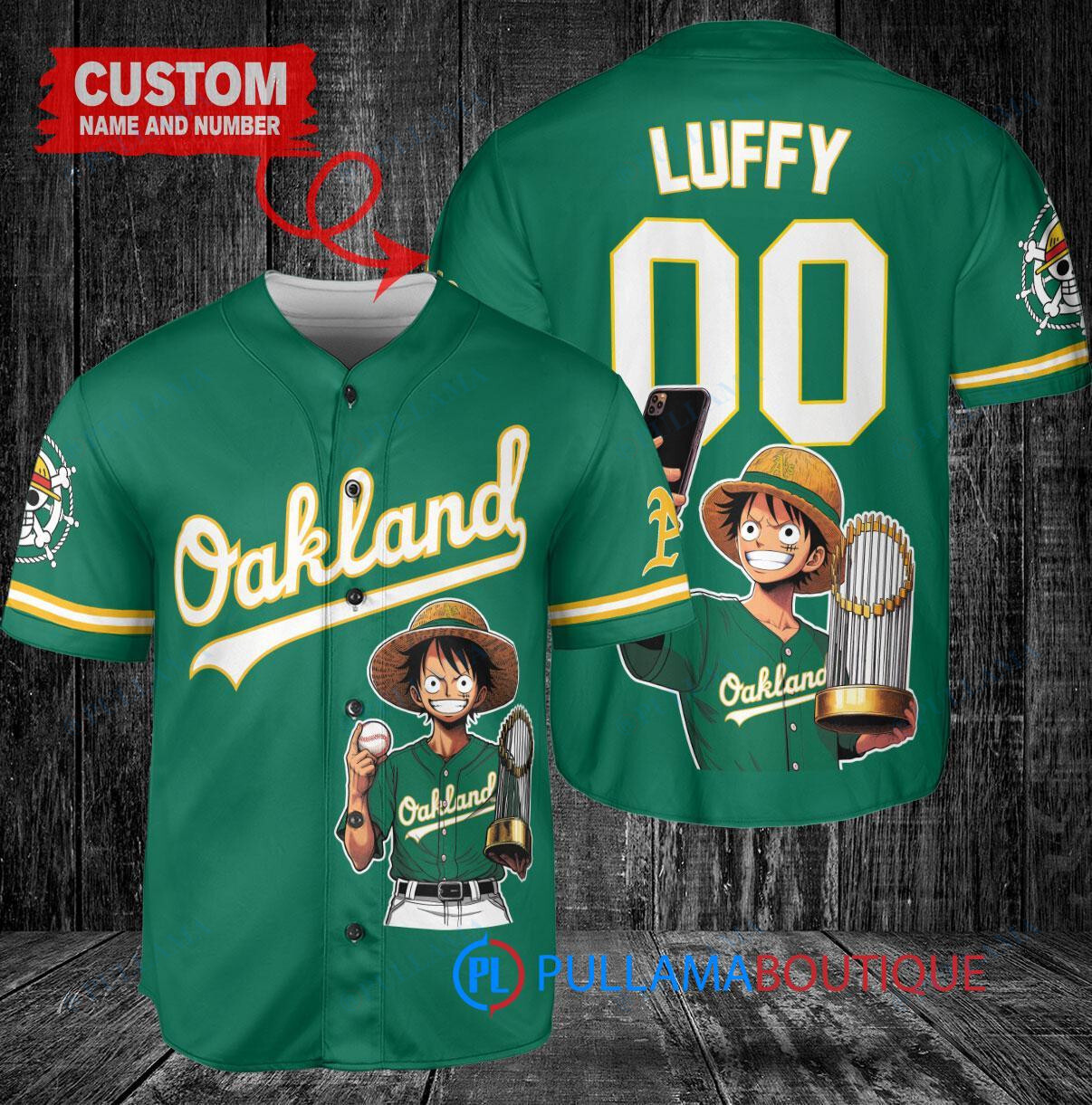 San Diego Padres x Luffy One Piece with Trophy Custom Baseball Jersey White City Connect