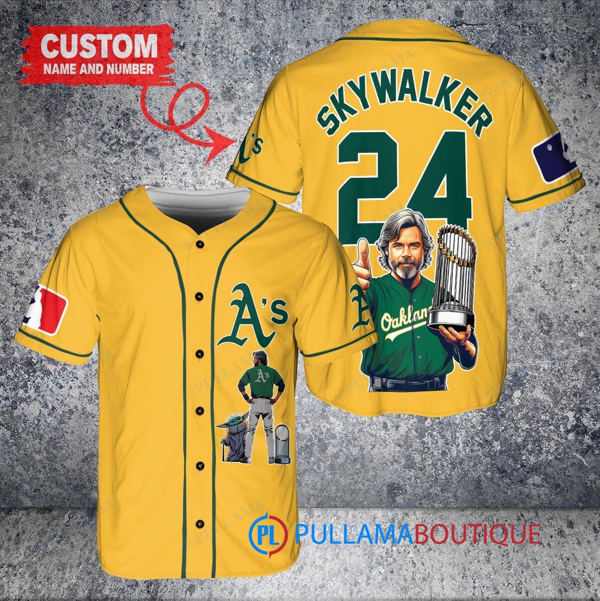 Seattle Mariners x Luke Skywalker Star Wars with Trophy Custom Baseball Jersey Aqua