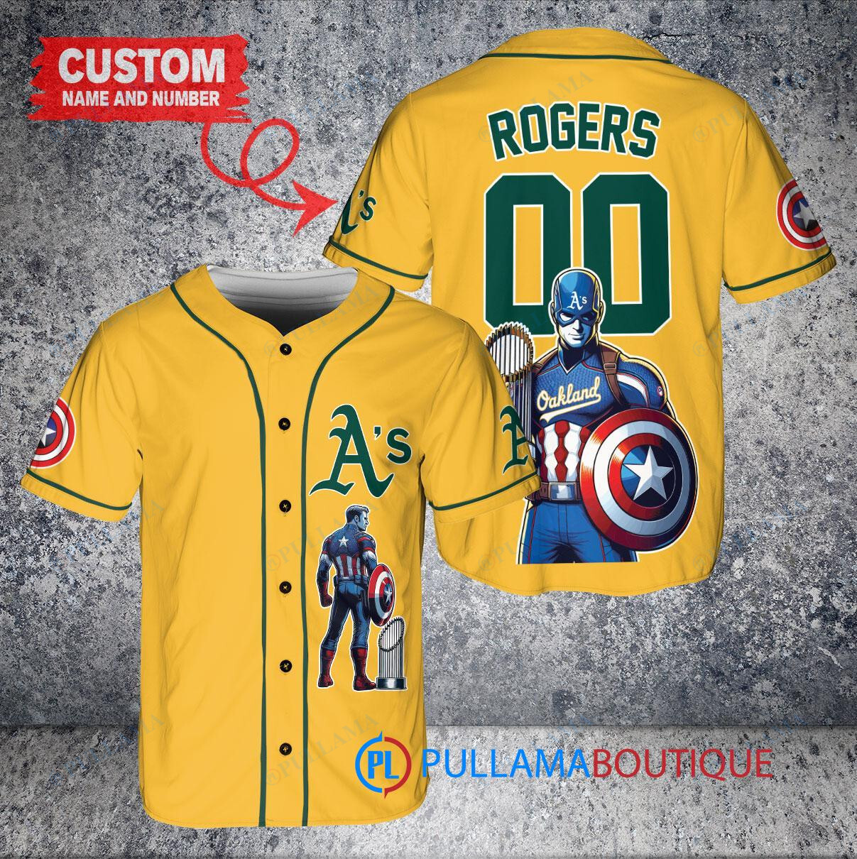 Seattle Mariners x Marvel Captain America Steve Rogers with Trophy Custom Baseball Jersey White