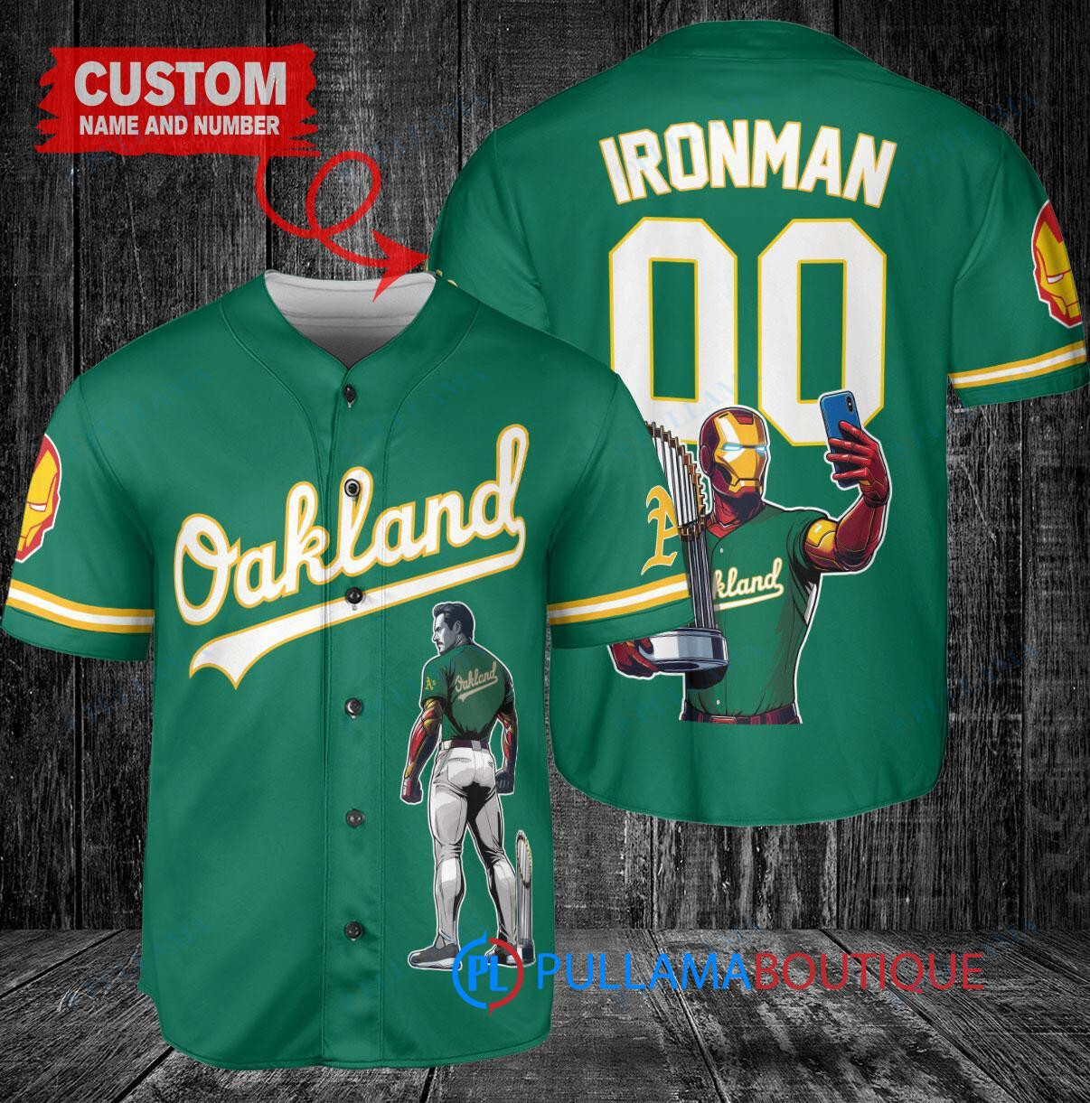 Los Angeles Dodgers x Marvel Iron Man Tony Stark with Trophy Custom Baseball Jersey Gray