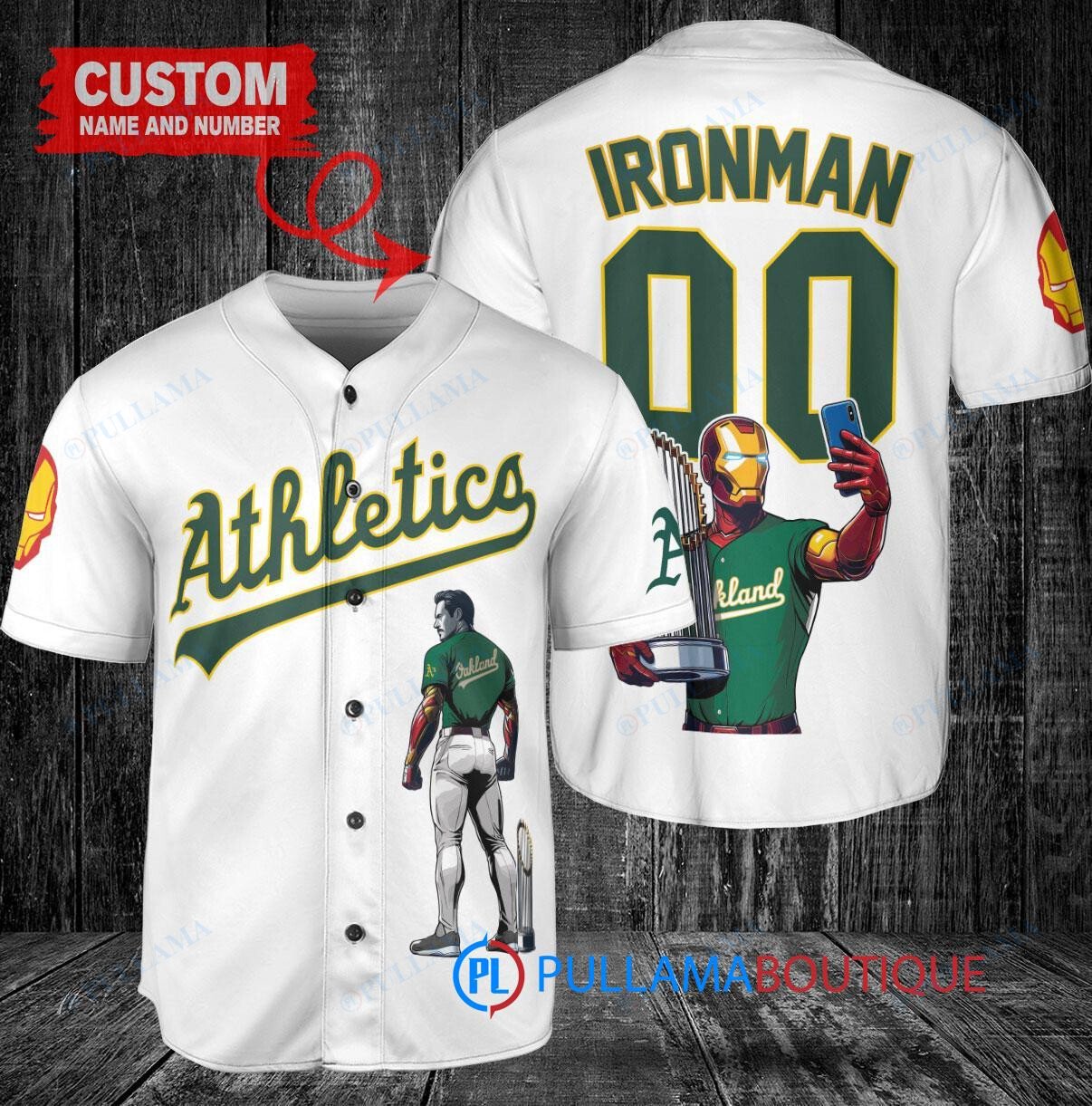 New York Yankees x Marvel Iron Man Tony Stark with Trophy Custom Baseball Jersey Navy