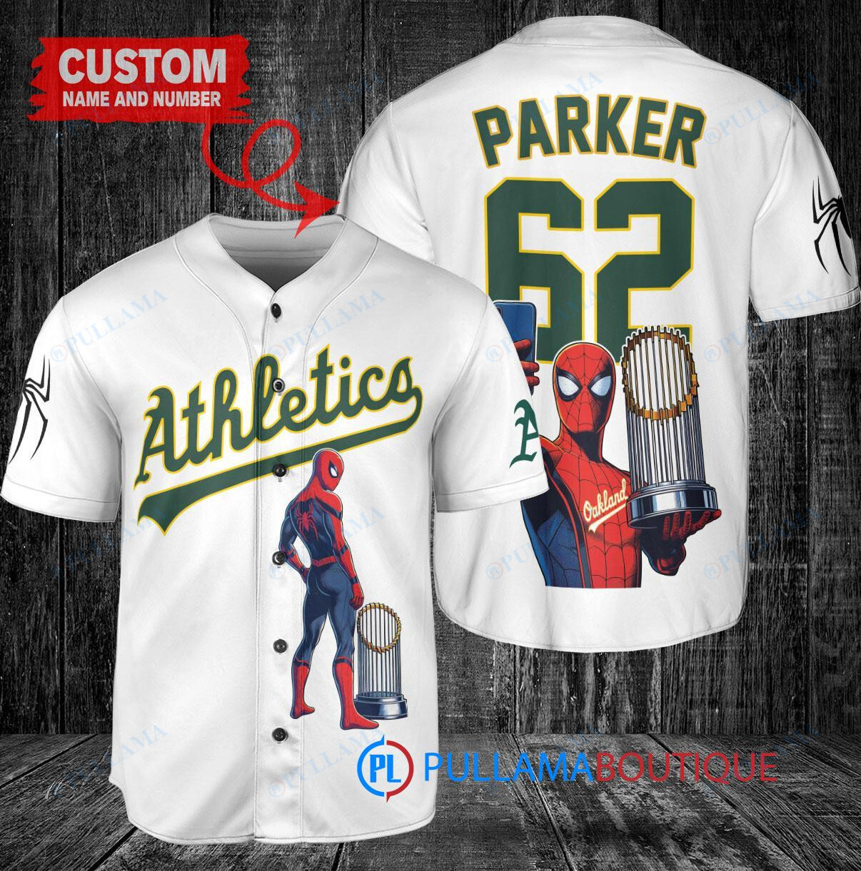 Milwaukee Brewers x Marvel Spiderman with Trophy Custom Baseball Jersey Blue City Connect