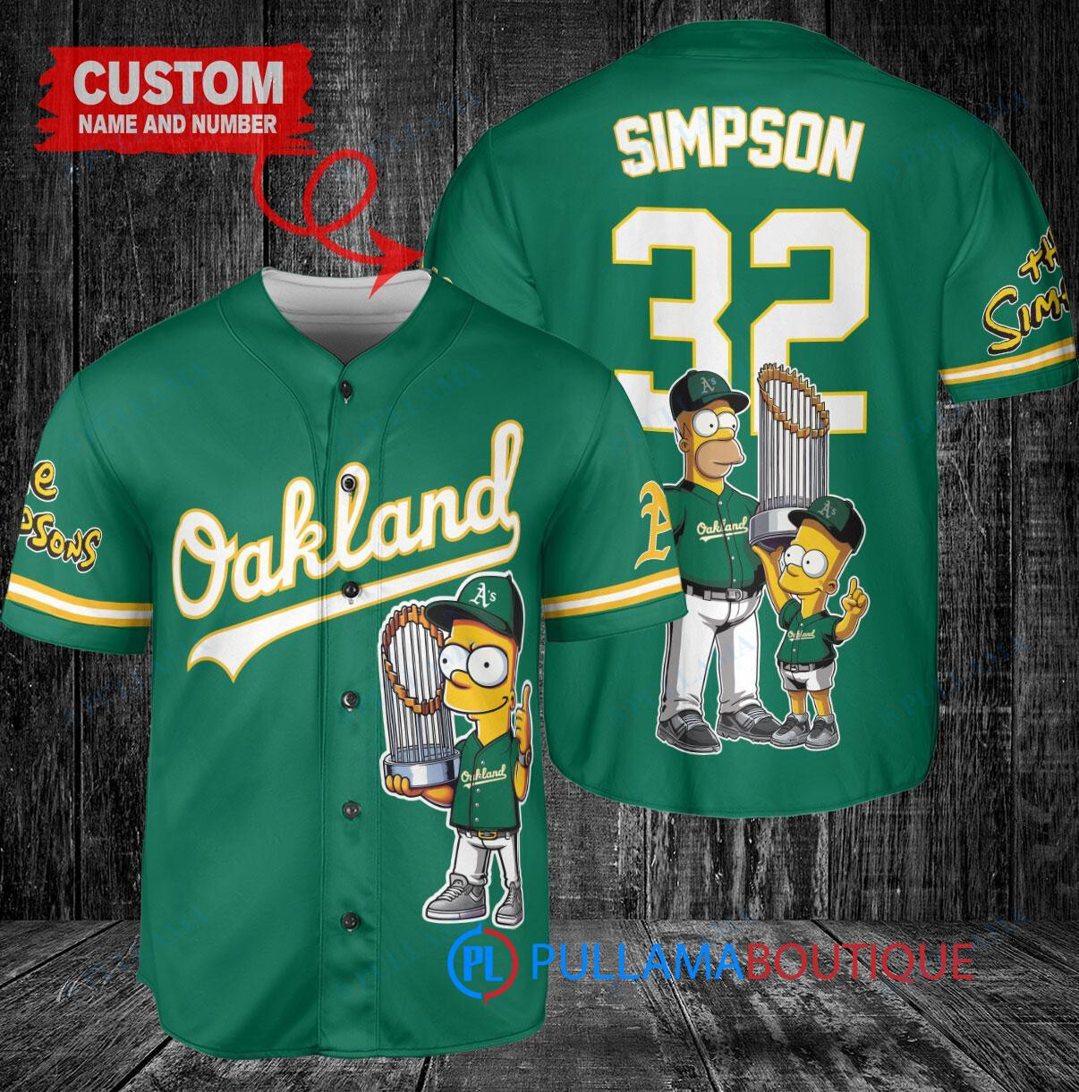 Seattle Mariners x The Simpsons Bart Simpson, Homer Simpson, Lisa Simpson with Trophy Custom Baseball Jersey Aqua