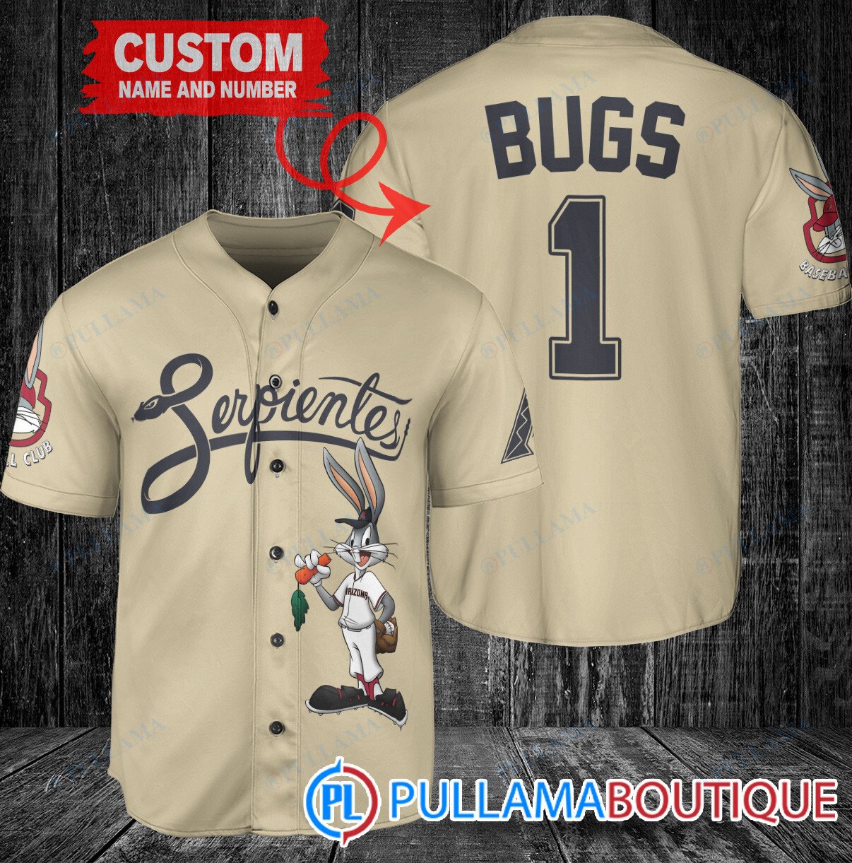 Personalized New York Mets Bugs Bunny Baseball Jersey White