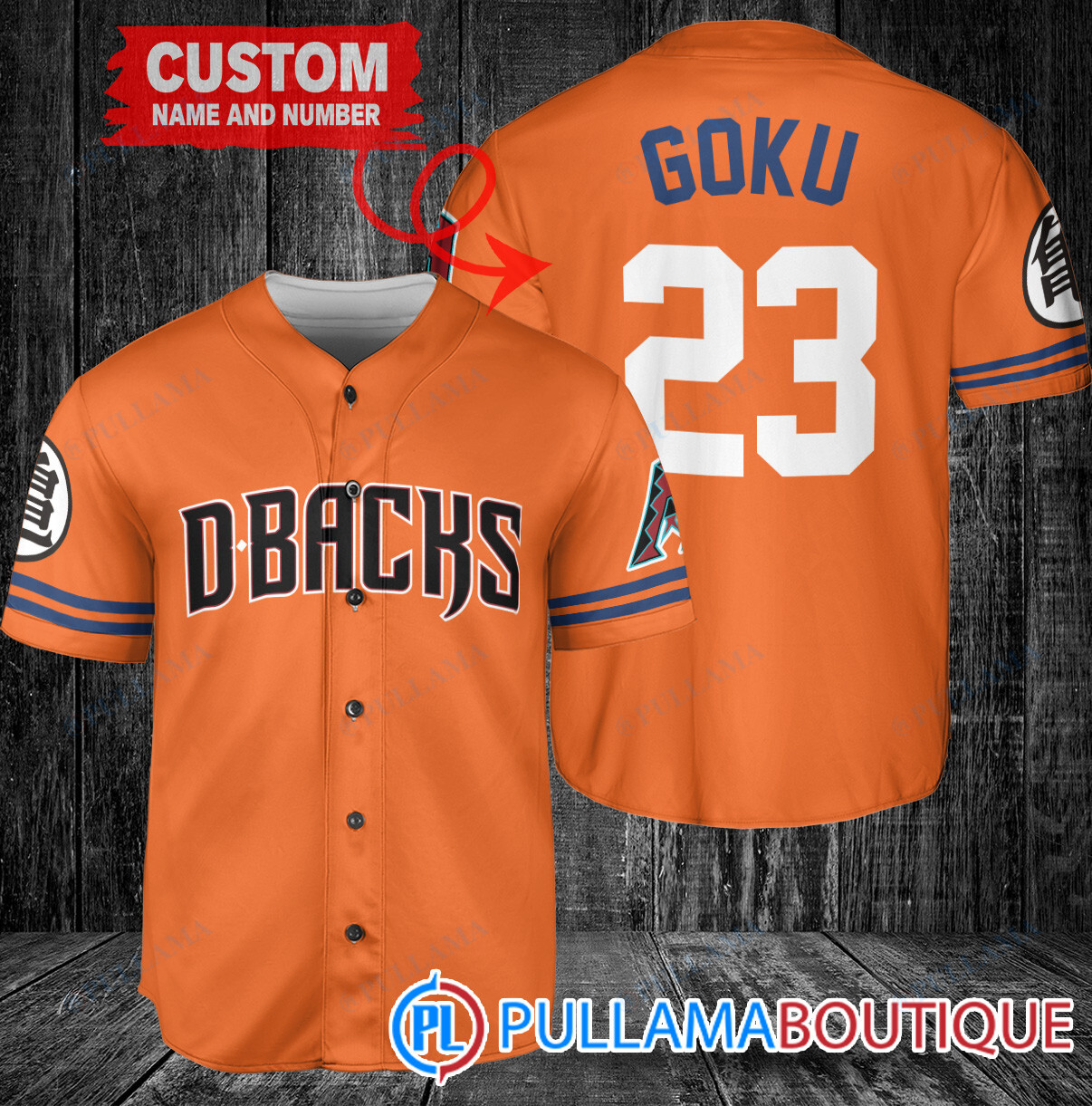 Personalized Detroit Tigers Dragon Ball Z Goku Baseball Jersey