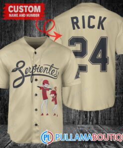 Personalized Arizona Diamondbacks Rick and Morty Baseball Jersey Sand