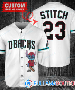 Personalized Arizona Diamondbacks Stitch Baseball Jersey White