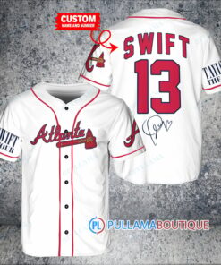 Personalized Atlanta Braves x Taylor Swift Baseball Jersey