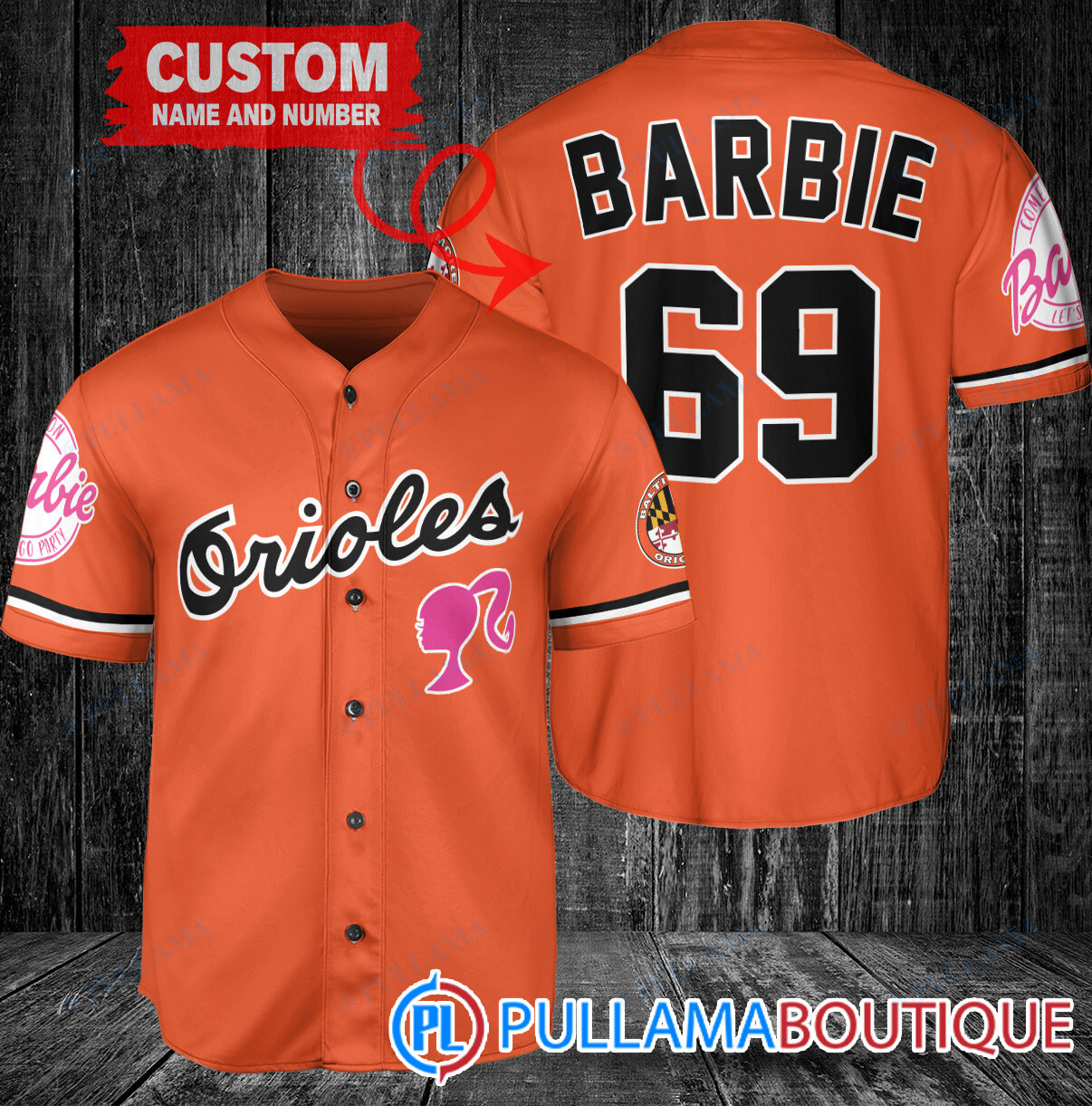 Personalized Los Angeles Dodgers Barbie Baseball Jersey Navy