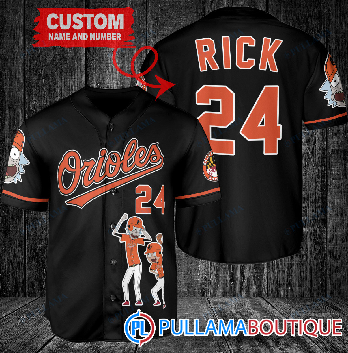 Personalized Atlanta Braves Rick and Morty Baseball Jersey Gray