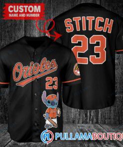 Personalized Baltimore Orioles Stitch Baseball Jersey Black