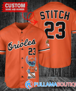 Personalized Baltimore Orioles Stitch Baseball Jersey Orange