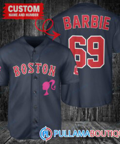 Personalized Boston Red Sox Barbie Baseball Jersey Navy