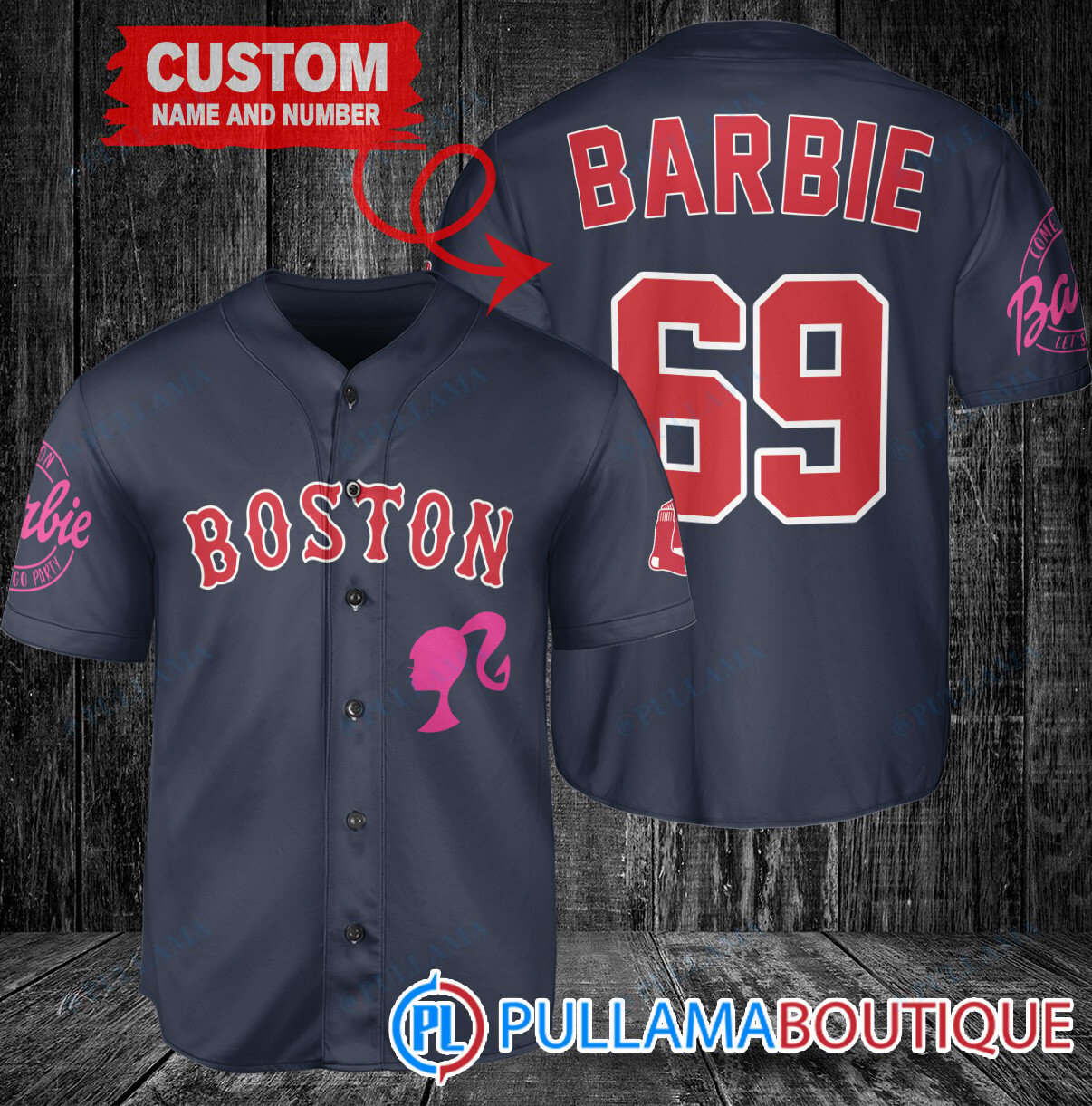 Personalized San Francisco Giants Barbie Baseball Jersey Black