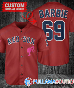 Personalized Boston Red Sox Barbie Baseball Jersey Red