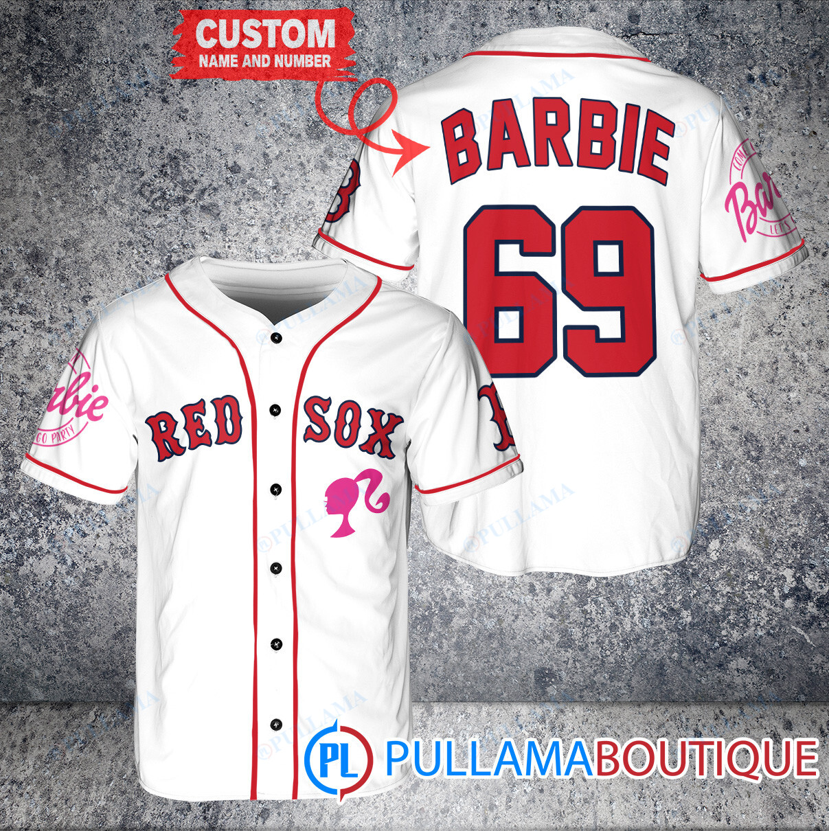 Personalized Los Angeles Angels Barbie Baseball Jersey White